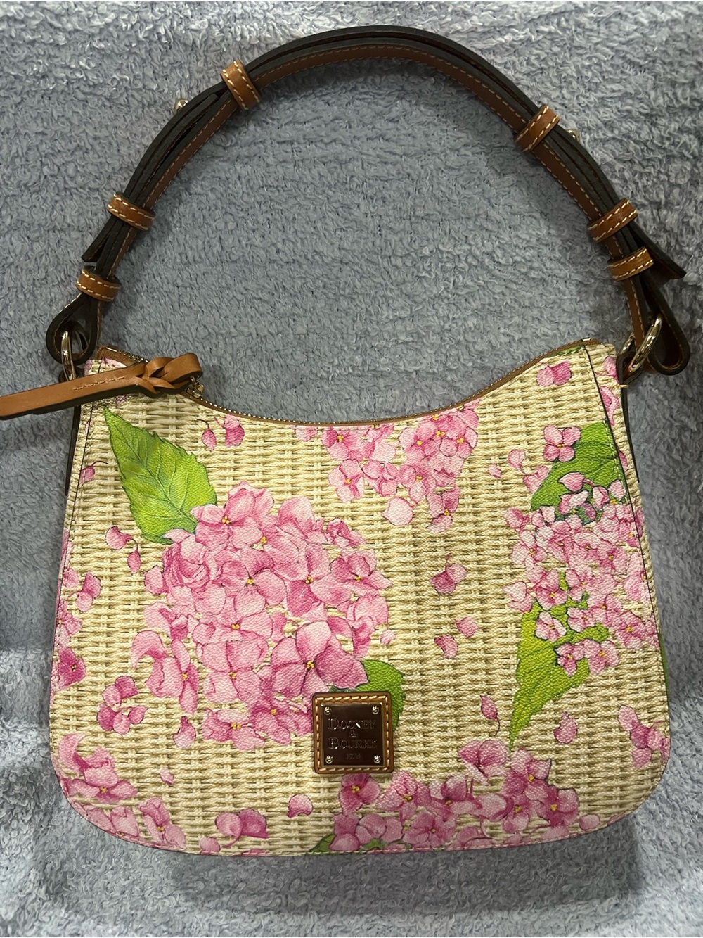Dooney and Bourke Pink Hydrangea Shoulder Bag - Women's Handbag